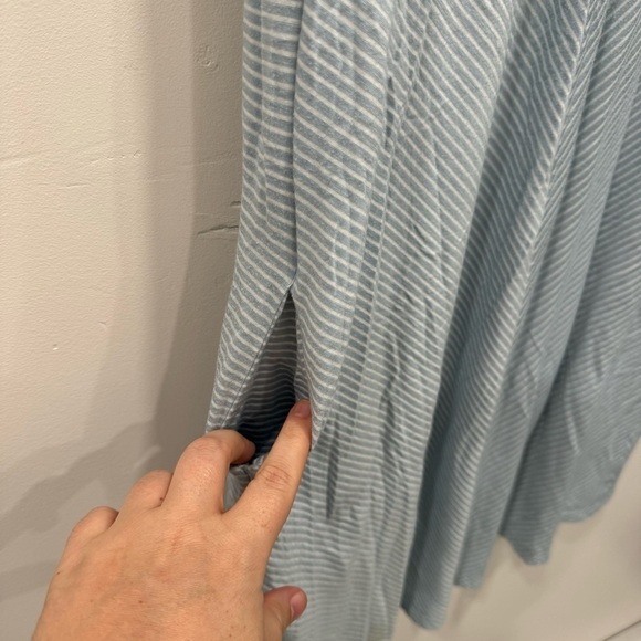 Lazy Sundays Striped Blue White Dress Sleeveless Made in USA Large - Picture 5 of 5